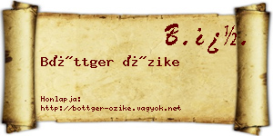 Böttger Őzike névjegykártya